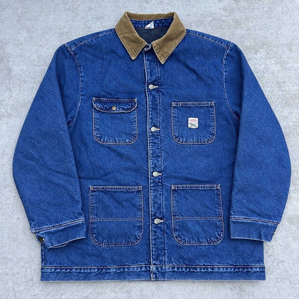 Pointer Brand Denim Chore Coat XL Blue Vintage Made in USA Blanket Lined Jacket